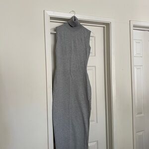 Commence Light Grey Turtleneck Sleeveless Maxi Dress NWT Size S